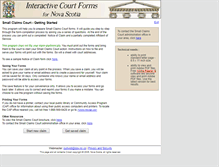 Tablet Screenshot of interactivecourtforms.ns.ca